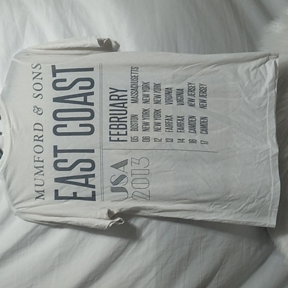 Mumford & Sons 2013 East Coast USA Band Tour Shirt Sz.M (A-70) - Picture 7 of 11